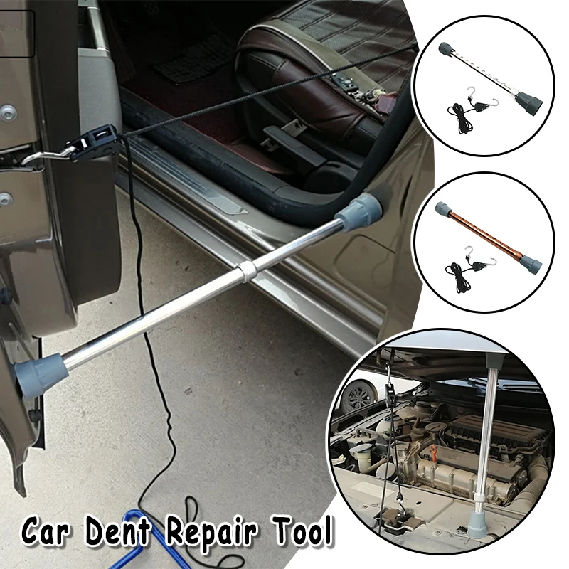 Extendable 15-24Inch Aluminum Alloy Hood Prop Tools Nylon Rope Kit Paintless Dent Repair Tool Engine Cover Car Dent Repair
