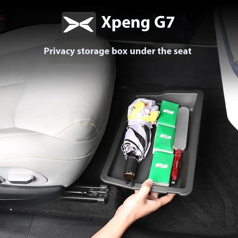 

Для XPeng G7 Xiaopeng G7 ящик для хранения под сиденьем, органайзер для основного и второго пилота, аксессуары для хранения в салоне автомобиля