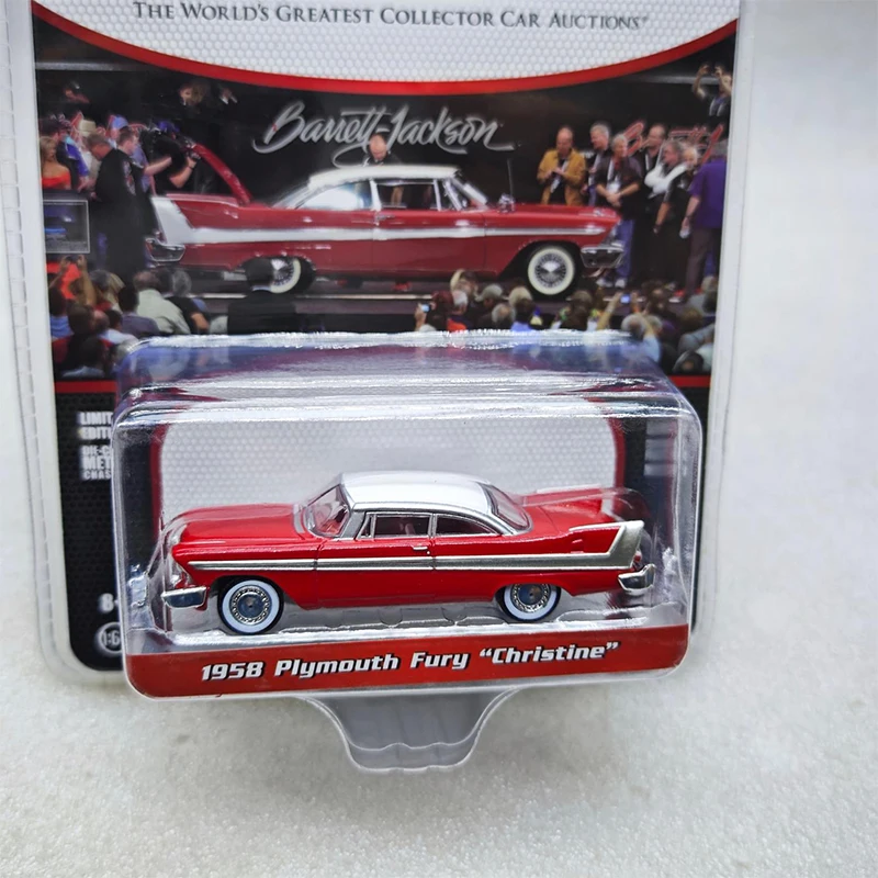 Greenlight 1:64 Scottsdale Edition 1958 Plymouth Fury Christine Series Alloy Die Casting Model Collect Ornaments