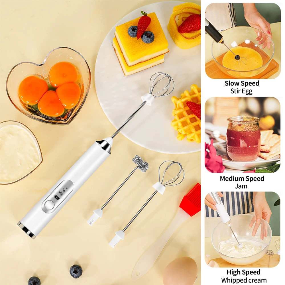 Mini Milk Frother For Coffee Mixer Handheld Egg Blender Electric Milk Foamer For Matcha Cappuccino Creamer Whisk Frothy Bubbler