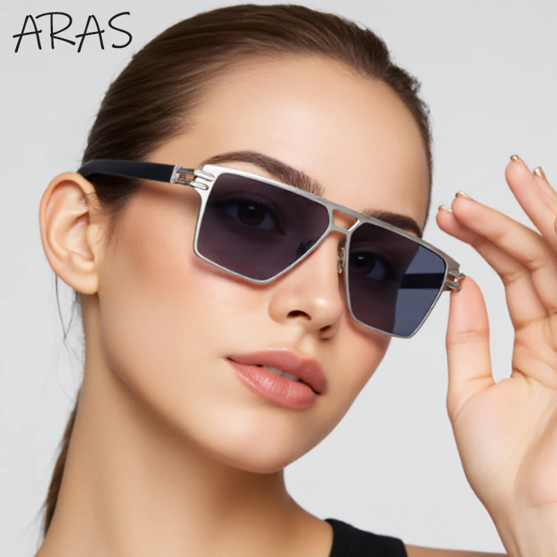 

Oversized Square Vintage Sunglasses Women 2025 Luxury Brand Double Beam Metal Frame Shades Trendy Outdoor Eyewear For Men UV400