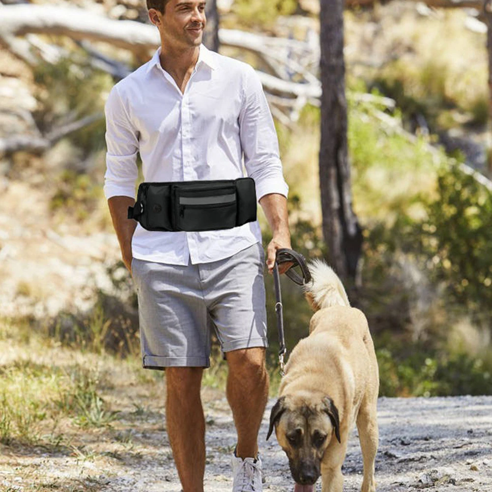 Universal Pet Training Fanny Pack Dog Walking Bag With Water Bottle Holder For Cycling