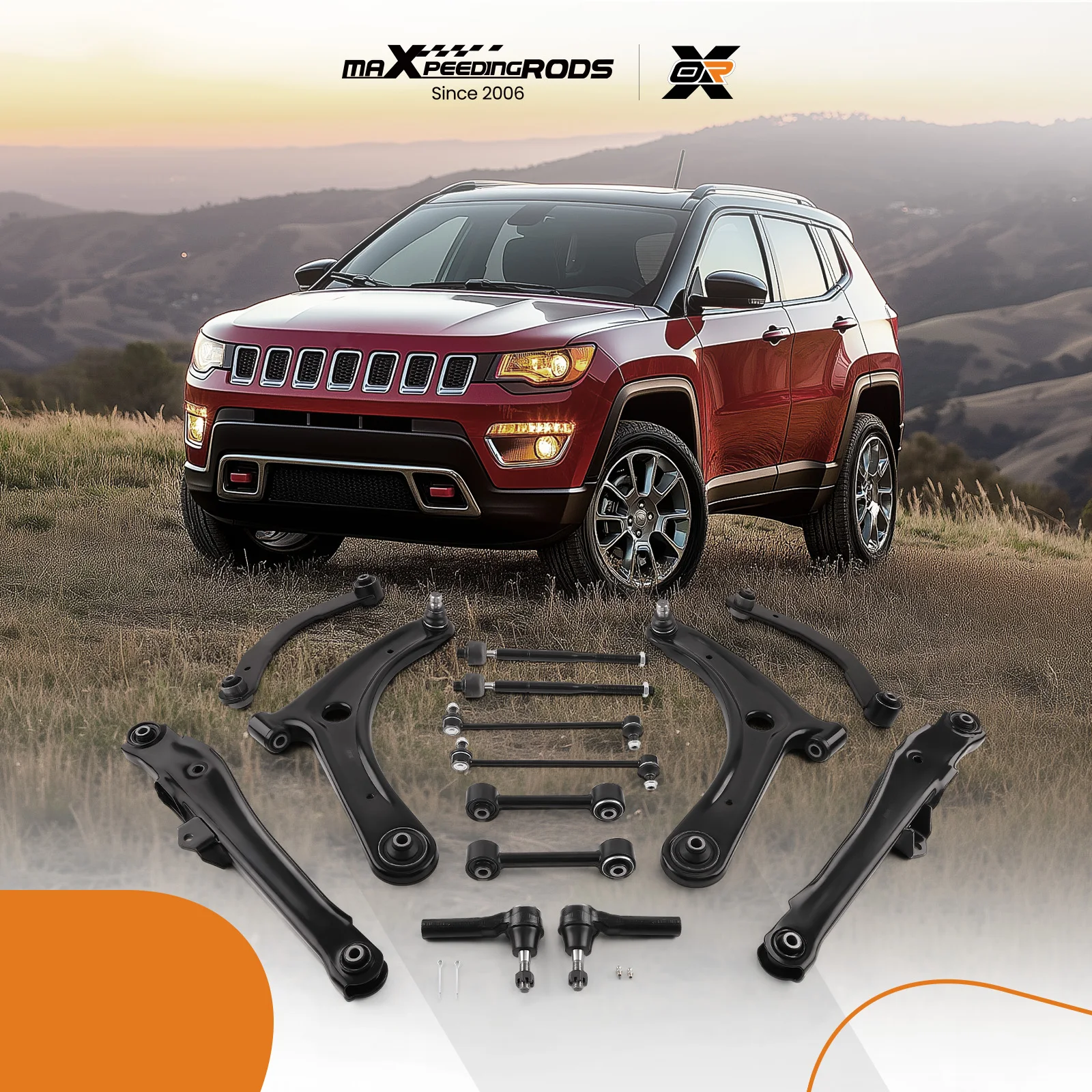 Rear Suspension Front Control Arms Lateral Toe Arms for Jeep Patriot 2007 - 17