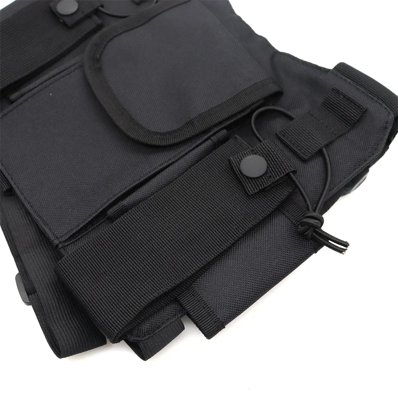 Ham Radio Hip Hop Front Pack West Wist Pouch Holster Vest Men Tactical Chest Rig Bag for Wouxun Baofeng UV-5R UV-82 bf-888S