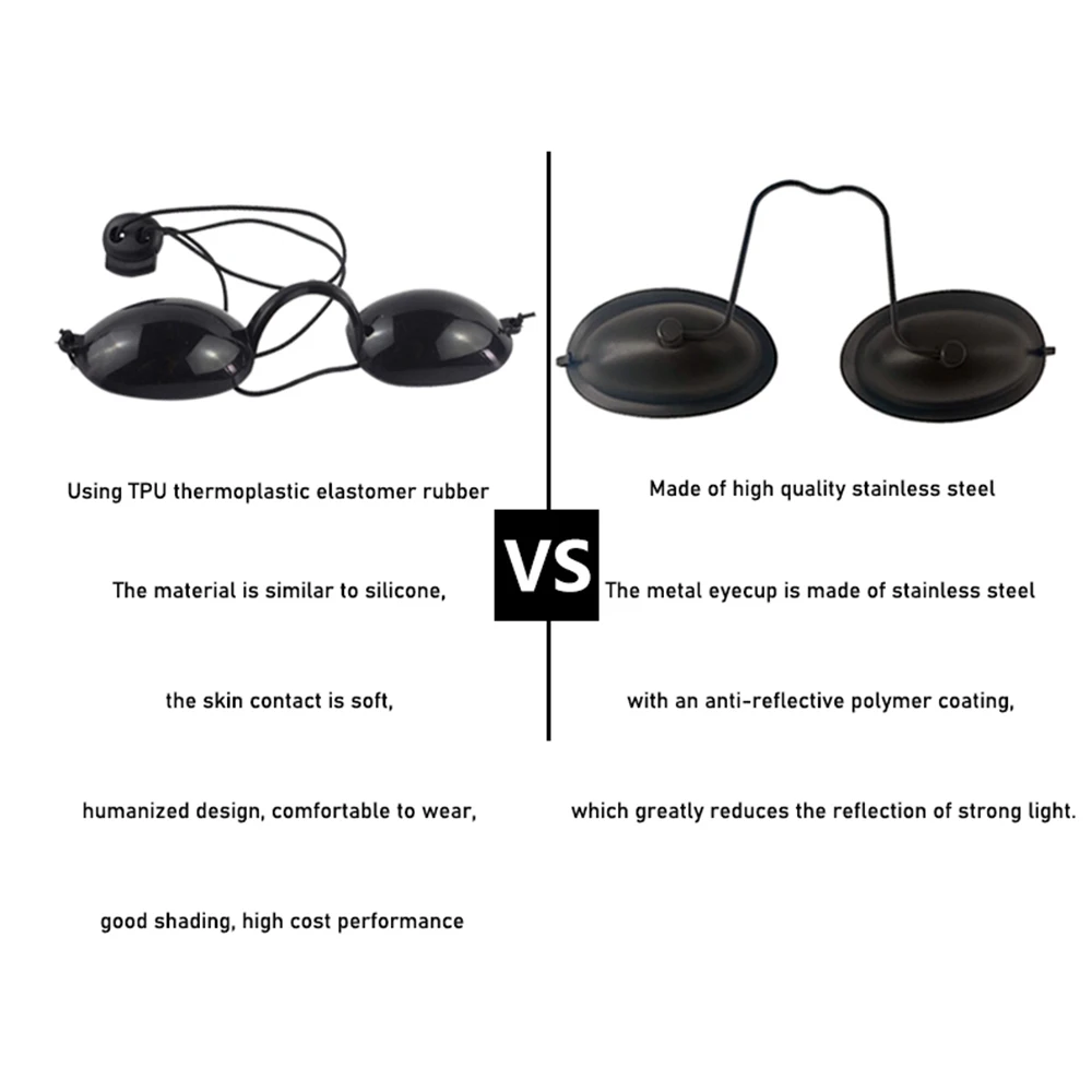 IPL Beauty Stainless Steel Laser Eye Shield Protection Eye Glasses