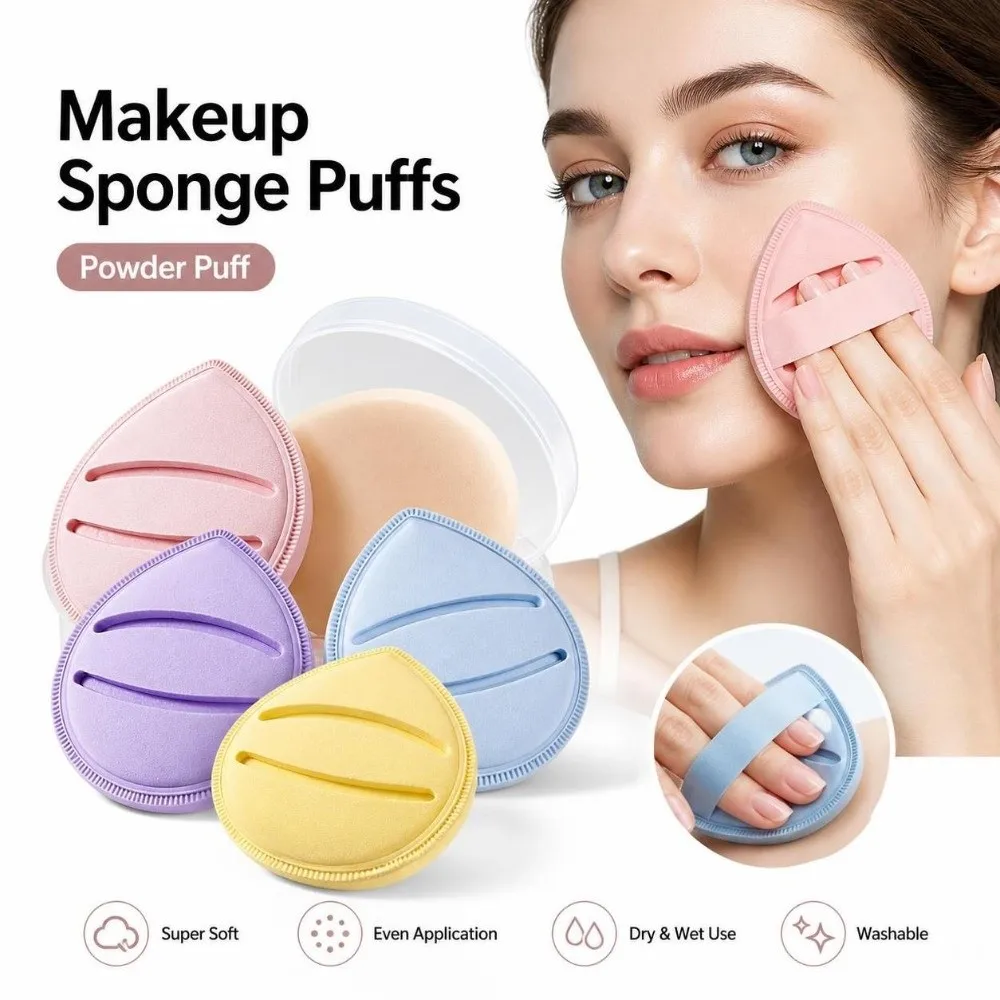 Extra Large Powder Puff Cosmetic Tool Wet Dry Dual Use Makeup Sponge Puffs Durable Soft Water Drop Makeup Puff Everyday Makeup