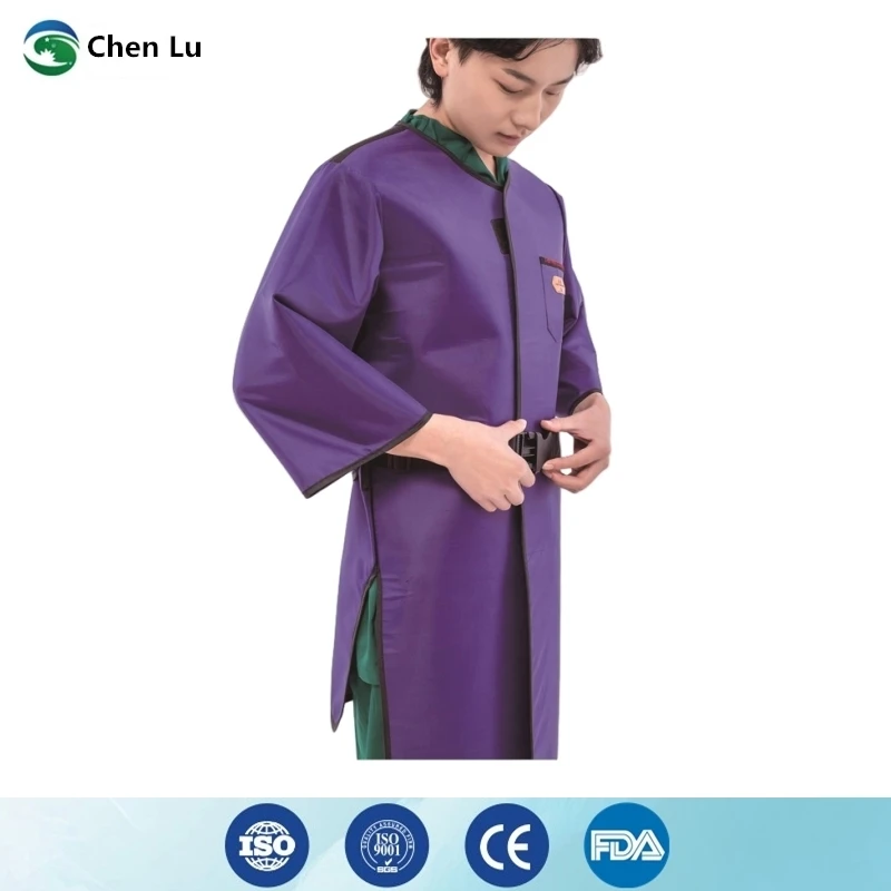 X-ray gamma ray radiological protection 0.35/0.5mmpb long sleeved double-sided lead overcoat radiation protective lead clothes