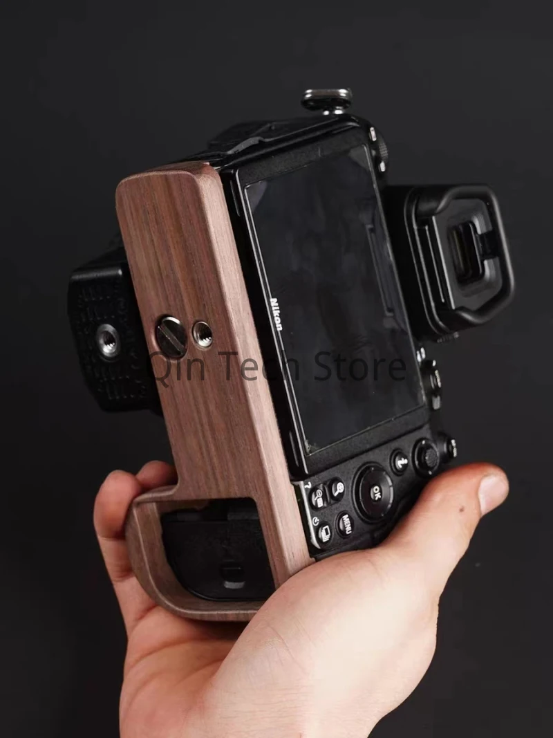 Base de madera para empuñadura, soporte de placa de nogal de ébano para Nikon Z5, Z72, Z62, Z6II, Z7II, trípode, equipo de fotografía