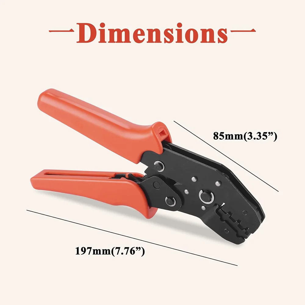 Ratcheting Crimper 26-16 AWG Wire Crimping Tool SN-48B Waterproof Connector Ratchet Dupont Crimp for 0.14-1.5mm² Terminals