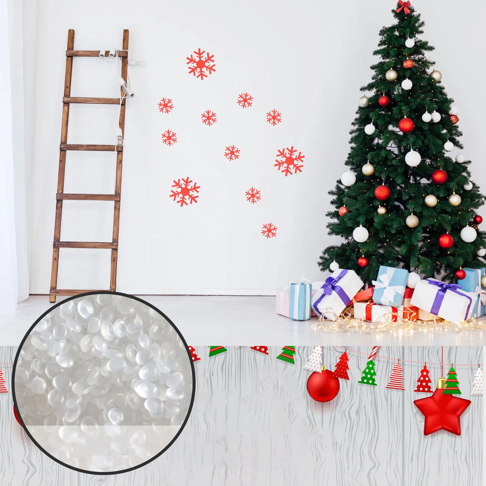 

15Pcs Christmas Mirror Wall Stickers Snowflake Shape Decorative Window Decals Snowflake Glass Xmas Stickers Showcase Decals