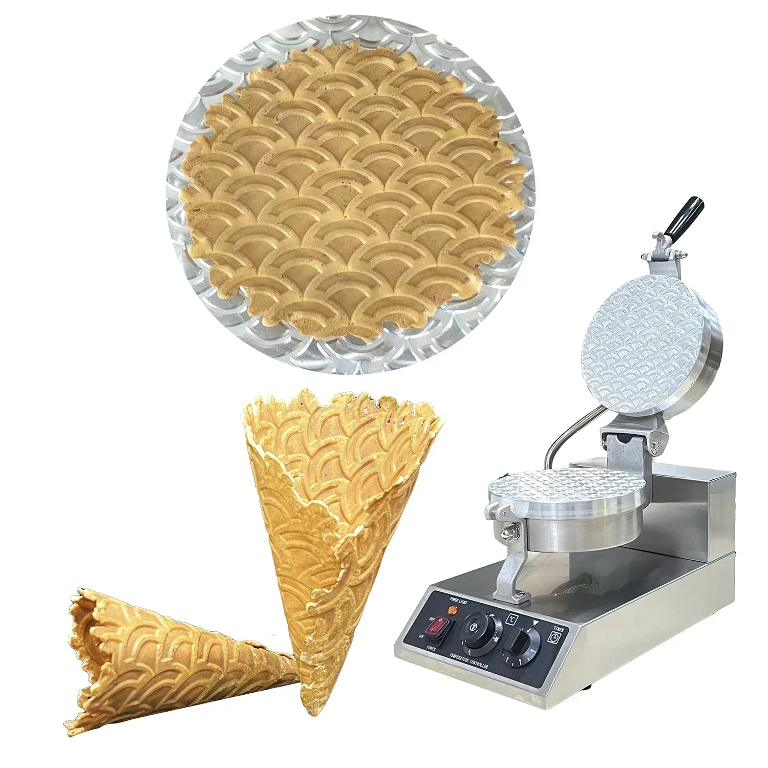 Bestseller Professional Manufacturer Commercial Ice Cream  Waffle Cone Maker Machine Easy To Operate