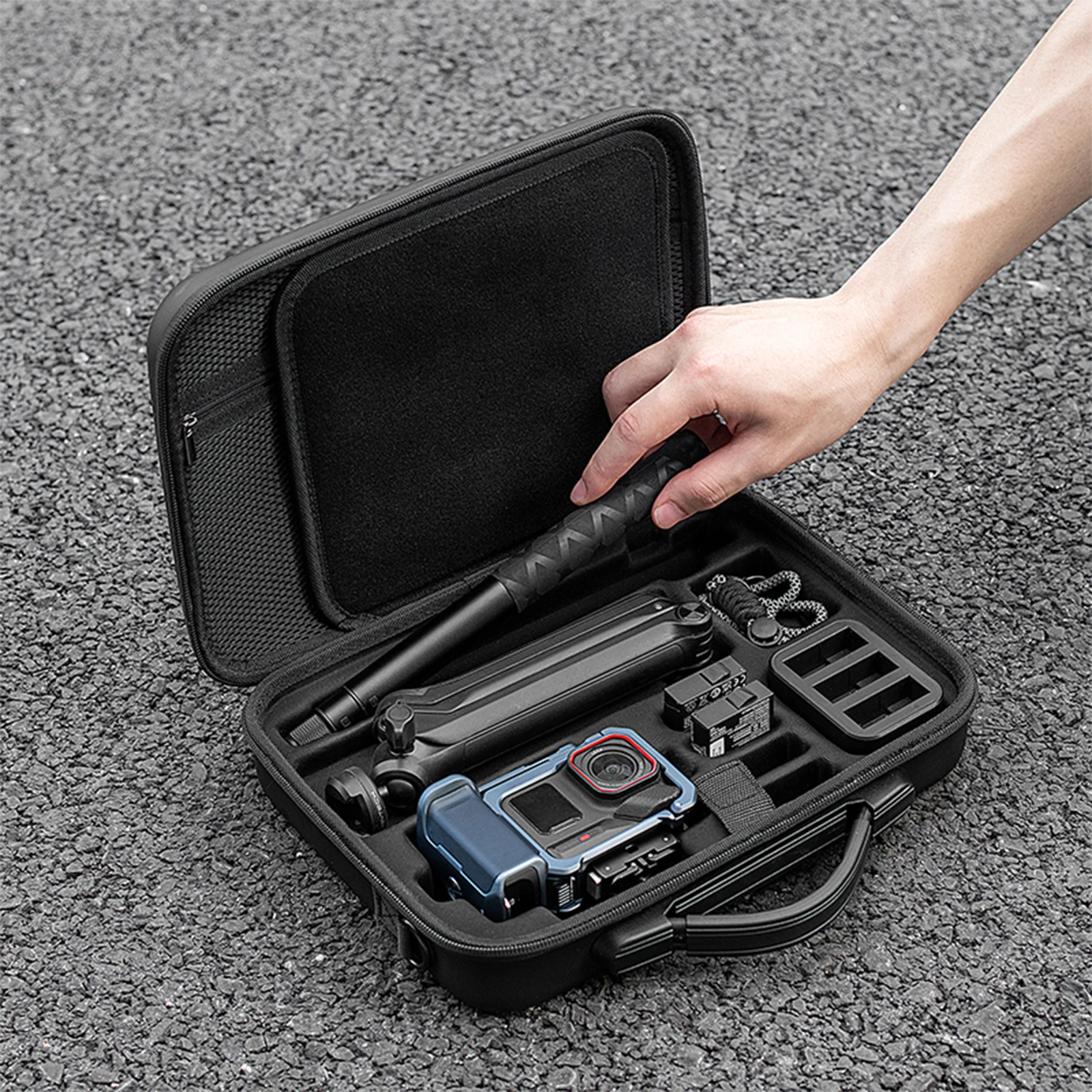 

Сумка-органайзер для Insta360 Ace Pro 2, жесткая сумка для хранения из искусственной кожи, противоударная защитная сумка для аксессуаров для камеры