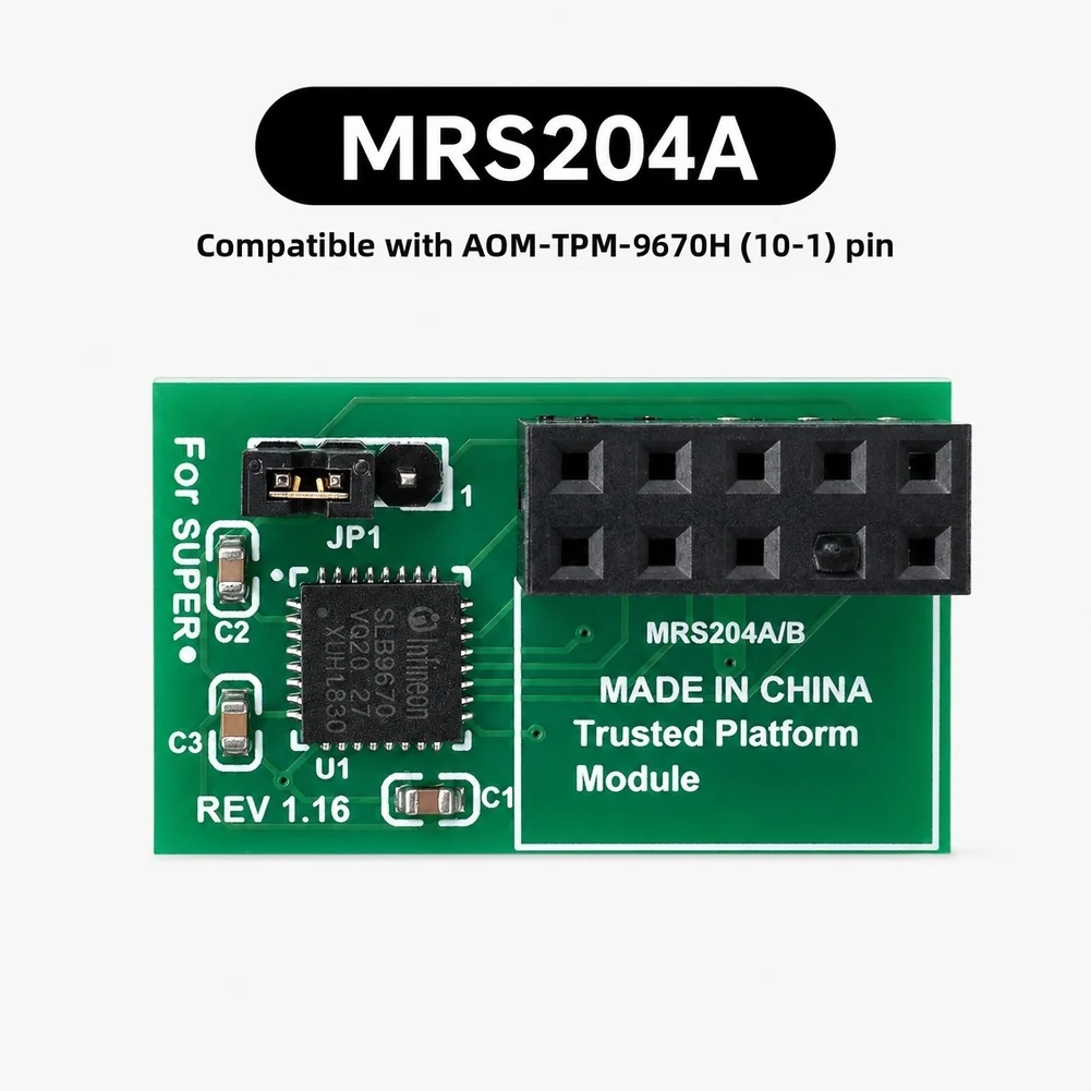 1 шт. модуль Trusted Platform Module TPM 2.0 с 10-контактным разъемом SPI для обеспечения безопасности прошивки ПК и аппаратного шифрования