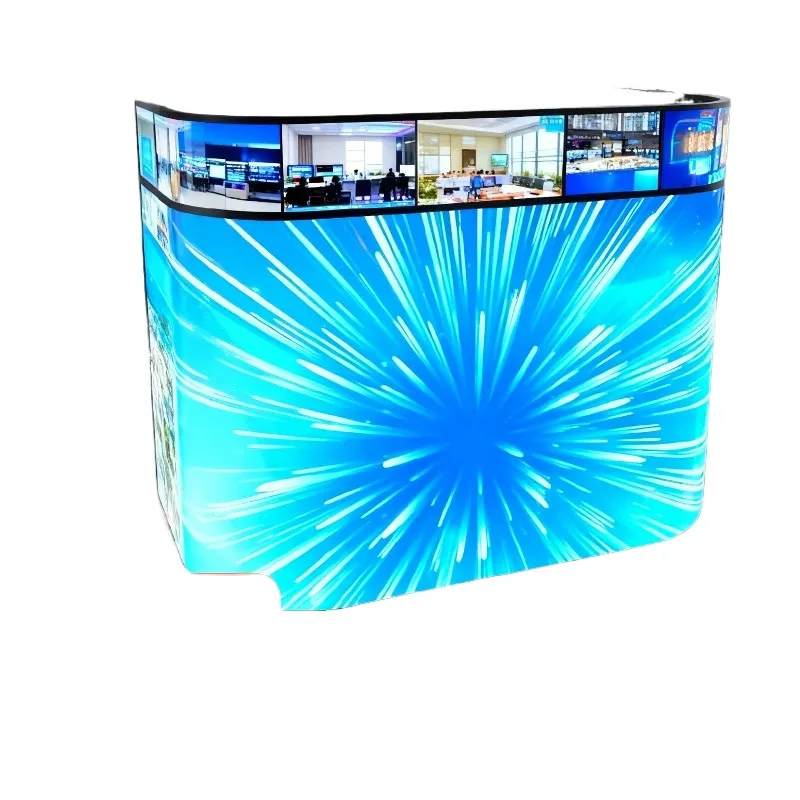 LED indoor exhibition front desk bar DJ table worktable full color flexible display
