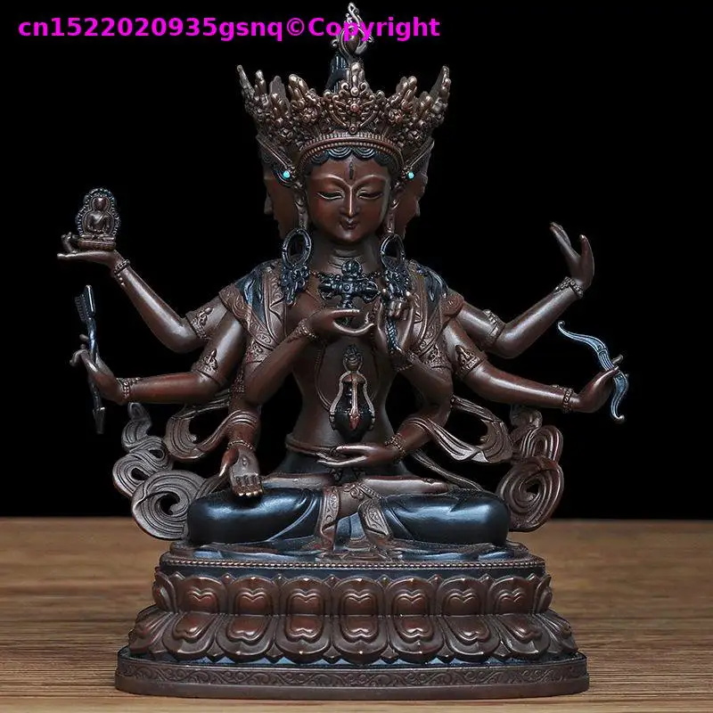 Special offer Exquisite copper carving Victory Buddha Mother Ushnishavijaya Buddha statue Buddhist altar tibetan family worship