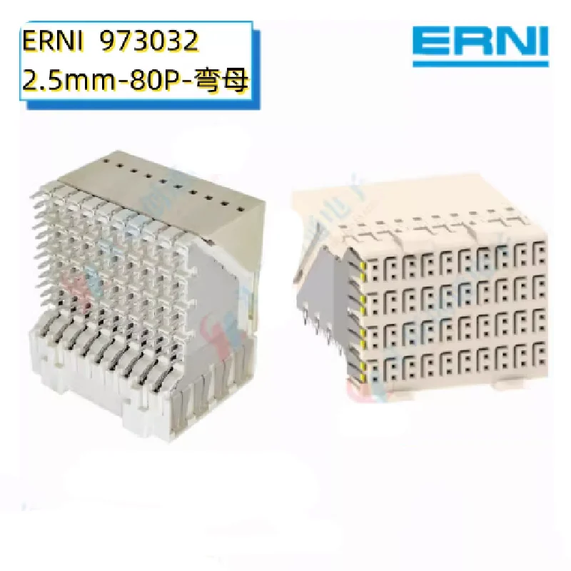 1Pcs/Lot   ERNI Electronics original 973032 Backplane Connector ERmet ZD High-Speed 2.5mm Pitch 80P Female CPCI Crimp
