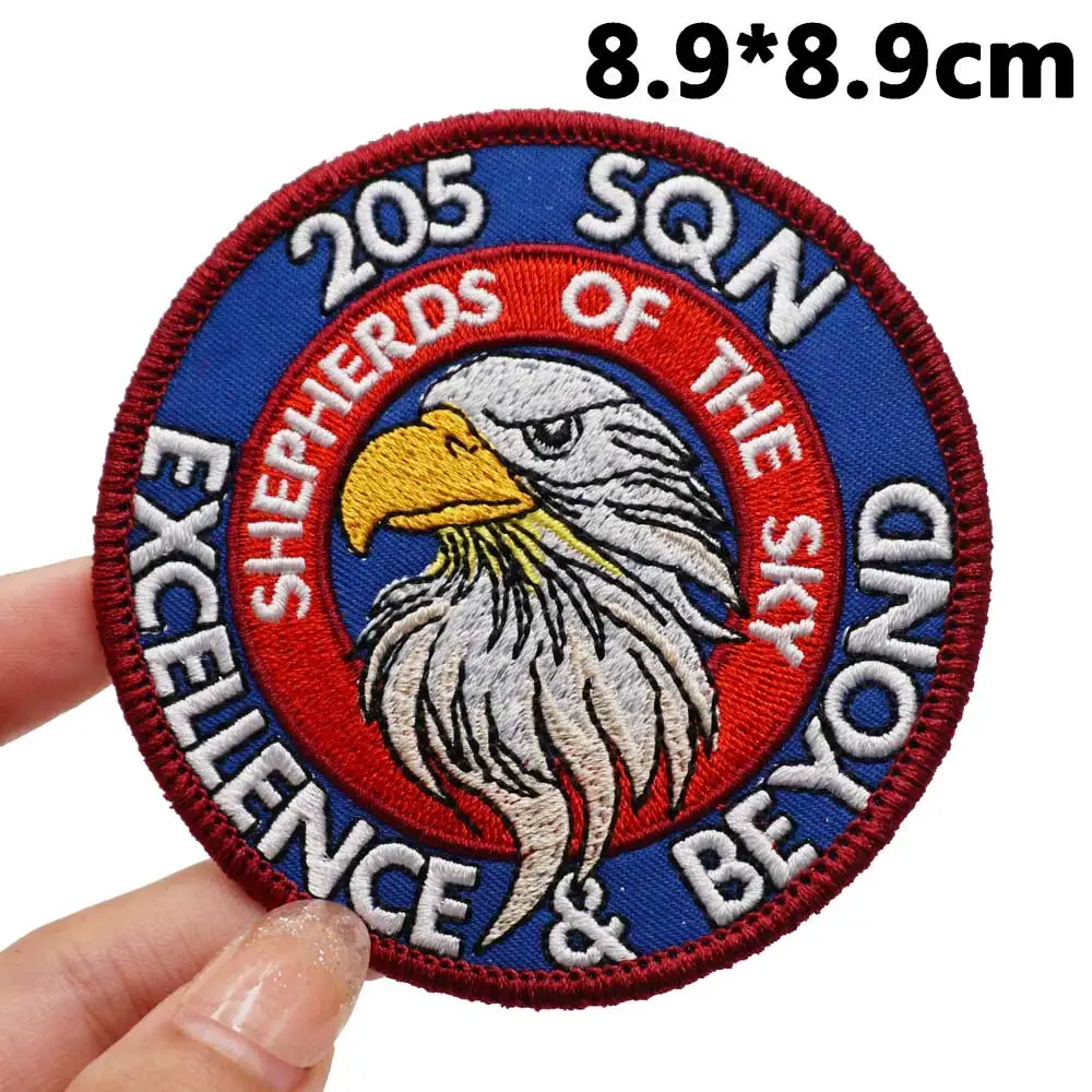 British Air Force Embroidery Patches with Hook and Loop Backing for Backpacks Clothing Accessories