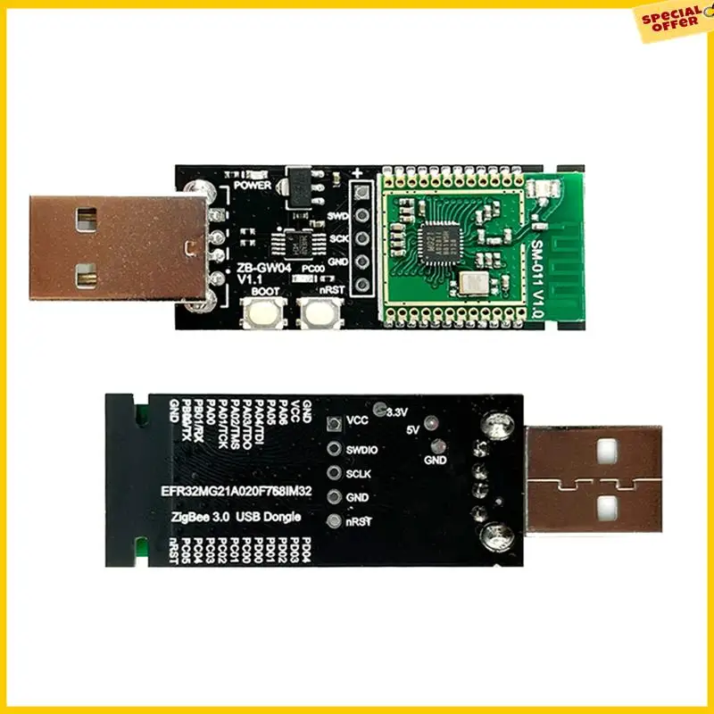 

A25P Цельный Zigbee 3.0 Labs Mini EFR32MG21 Шлюз-концентратор с открытым исходным кодом USB-ключ Чип-модуль Силиконовый универсальный ZHA NCP Home Assis