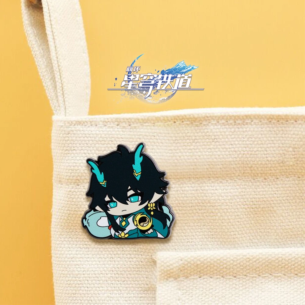 Honkai: Star Rail Game Merch Brooches Dan Heng Imbibitor Lunae Backpacks Clothing Accessories Gift for Fan Collectible Jewelry