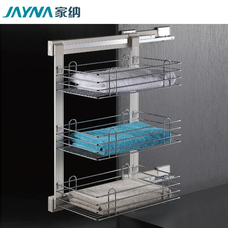 Adjustable Wardrobe Basket Pull Out, Durable, Tempered Wire Storage Basket, Carton Multifunction, Classic Fashion, 2 Pcs, 2024