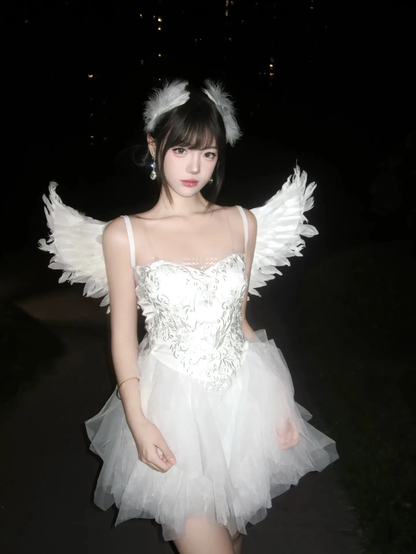 

Лебедь Dr Pure Desire Angel orm Костюмный комплект наряд для девочек на Хэллоуин с вышивкой на бретельках Dr Пышная юбка Sle