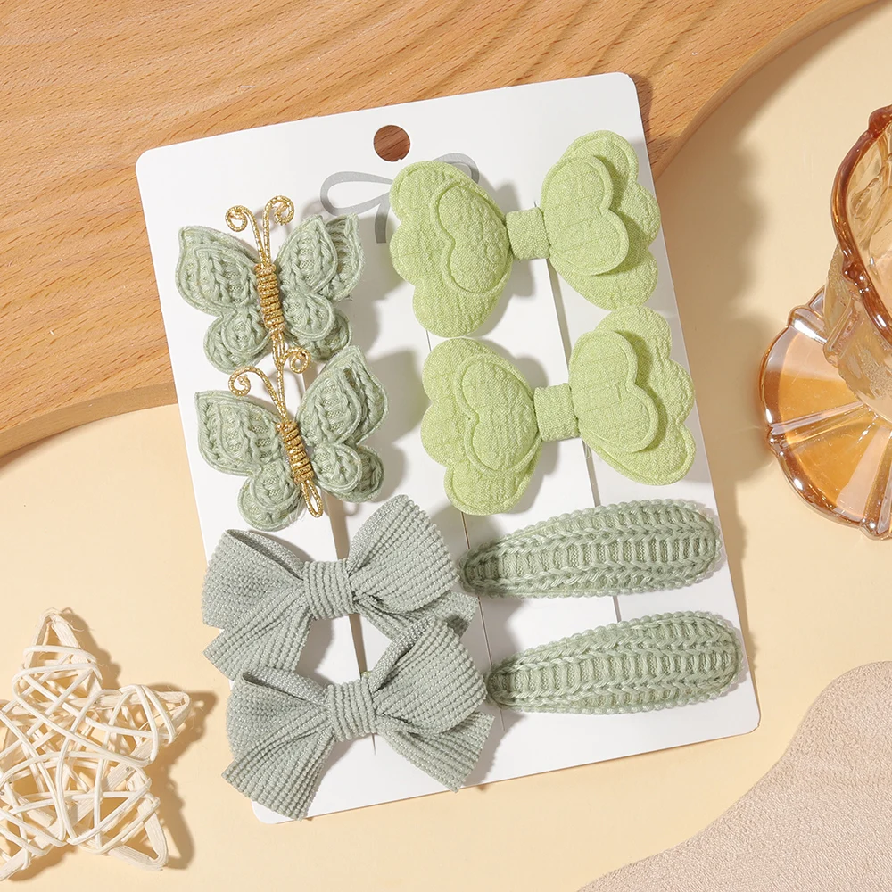 1 Set gestrickte Schmetterlings-Haarspangen, geeignet für Kinder und Mädchen zum Tragen bei Herbst- und Winterpartys, Haaraccessoires für Mädchen, Geschenke. – Detail 15