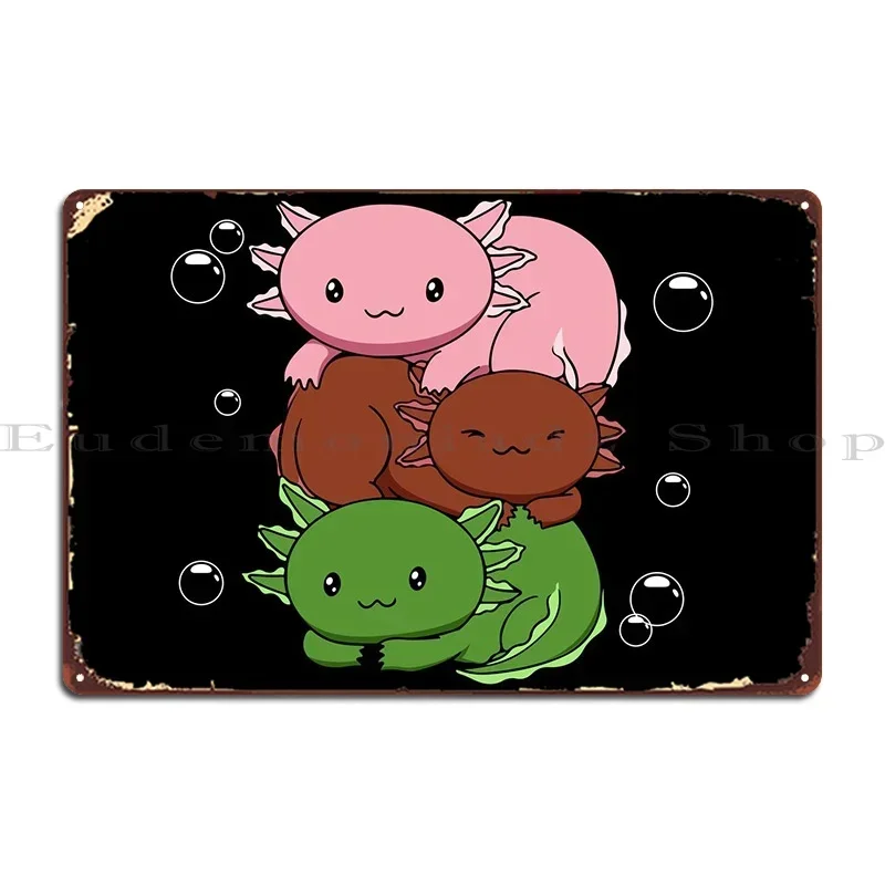 Gynesexual Flag Axolotl Metal Plaque Poster Funny Design Decoration Character Customize Tin Sign Poster
