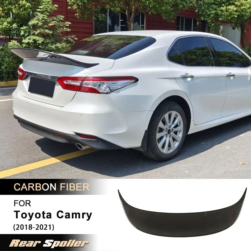

Спойлер заднего багажника автомобиля, крылья для Toyota Camry XLE XSE Sedan 2018-2021, гоночный задний спойлер, крышка багажника, крыло, губа из углеродного волокна