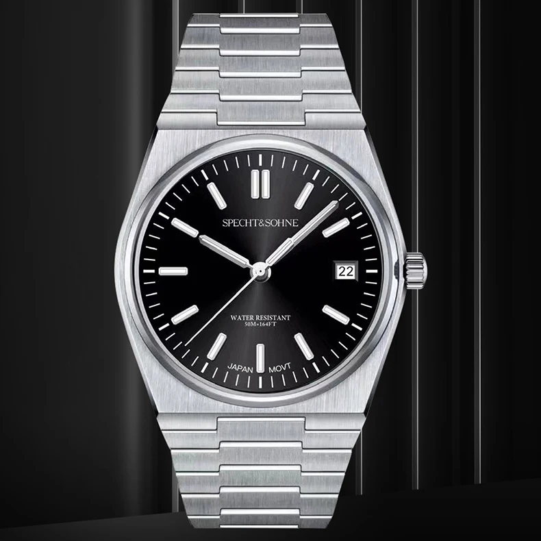 2026 Neuheiten Specht&Sohne Herrenuhren Edelstahl Saphir Klassische Quarz Herrenuhr Relogio Masculino 100M Wasserdicht – Detail 17