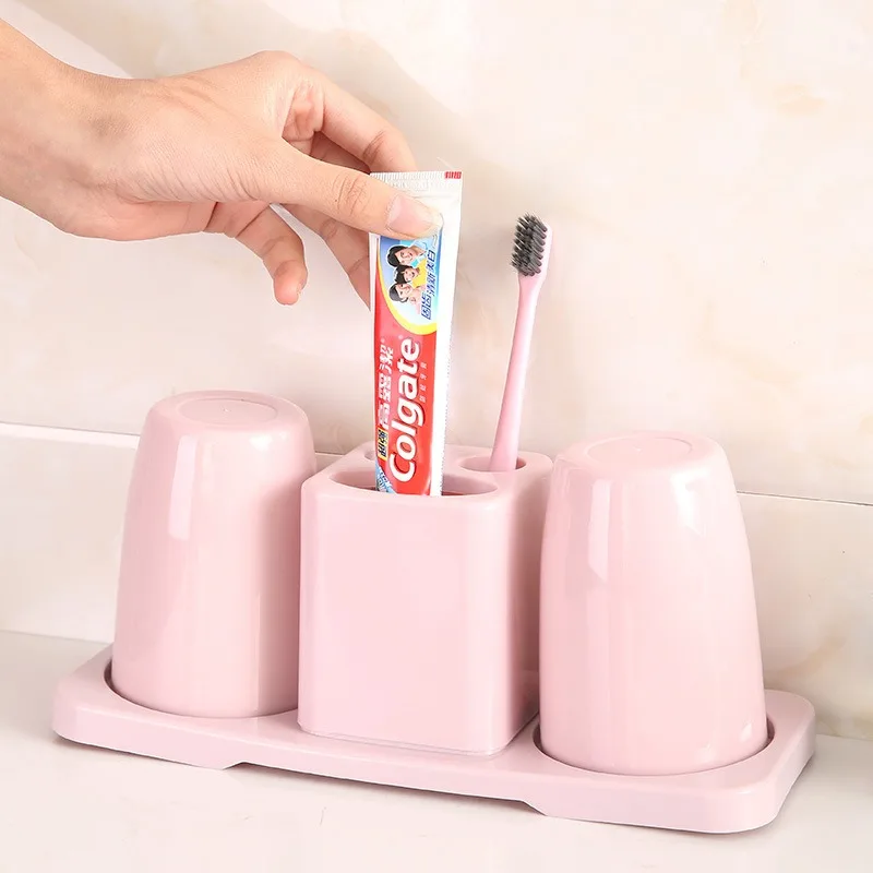 Creative double cup Wash suit Nordic toothpaste toothbrush holder is fall resistant wear resistant and thick and durable