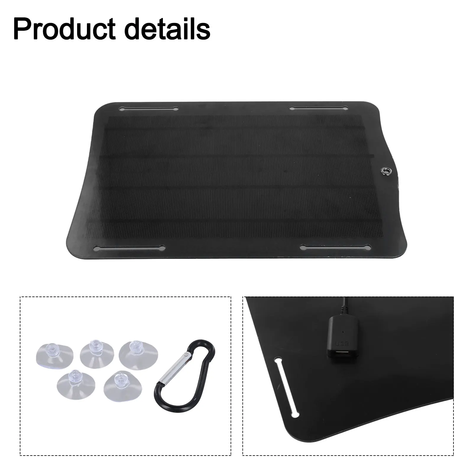 

10W Solar Panel Mobile Phone Solar Charger Outdoor Use EVA Lamination Process High Conversion Rate High Efficiency For Camping