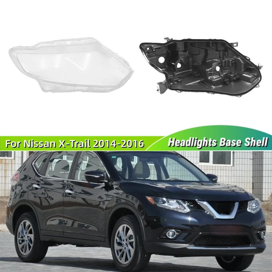 For Nissan X-Trail 2014 2015 2016 Auto Accessories Car Base Head Lamp Shell Headlamp Base Fixing Bracket Headlight Lights Glass