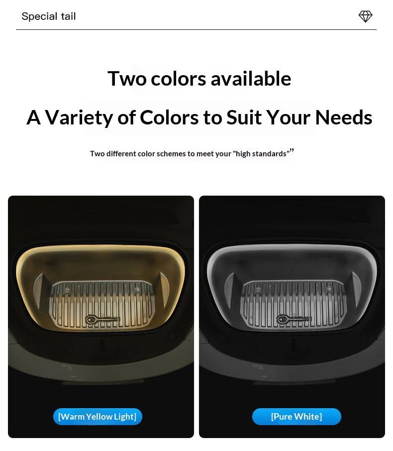 For Tesla Model 3 2021-2023 Model Y 2024 Front Trunk Brighten LED Strip Waterproof Flexible DIY Flexible Front Rear Trunk Light