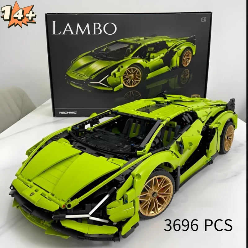 

3696pcs Hot Toy Technical Sian FKP 37 42115 SuperCar Famous Classic Sports Car Building Block Model For Birthday Christmas Gifts