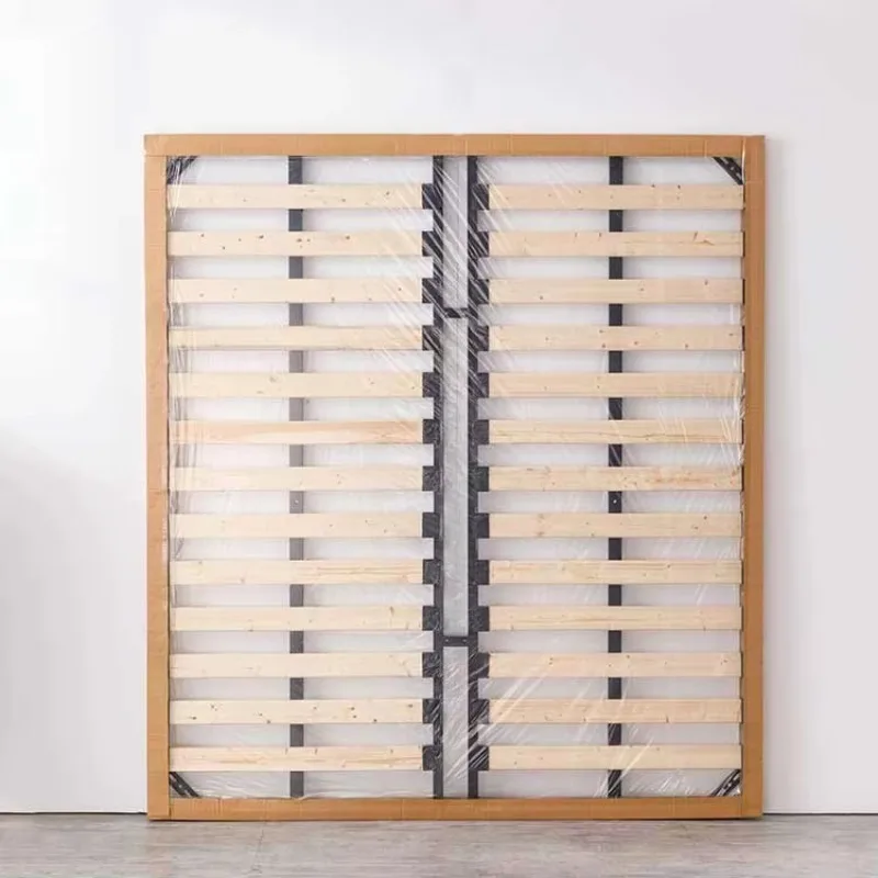 Modern Heavy Duty Metal Bed Frame, Custom Size Bedroom Furniture Base with Wooden Slat Support