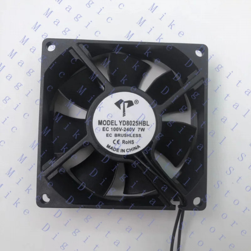 

UU 1 шт. двухшаровой охлаждающий вентилятор YD8025HBL EC 100 В-240 В 7 Вт 2-проводной