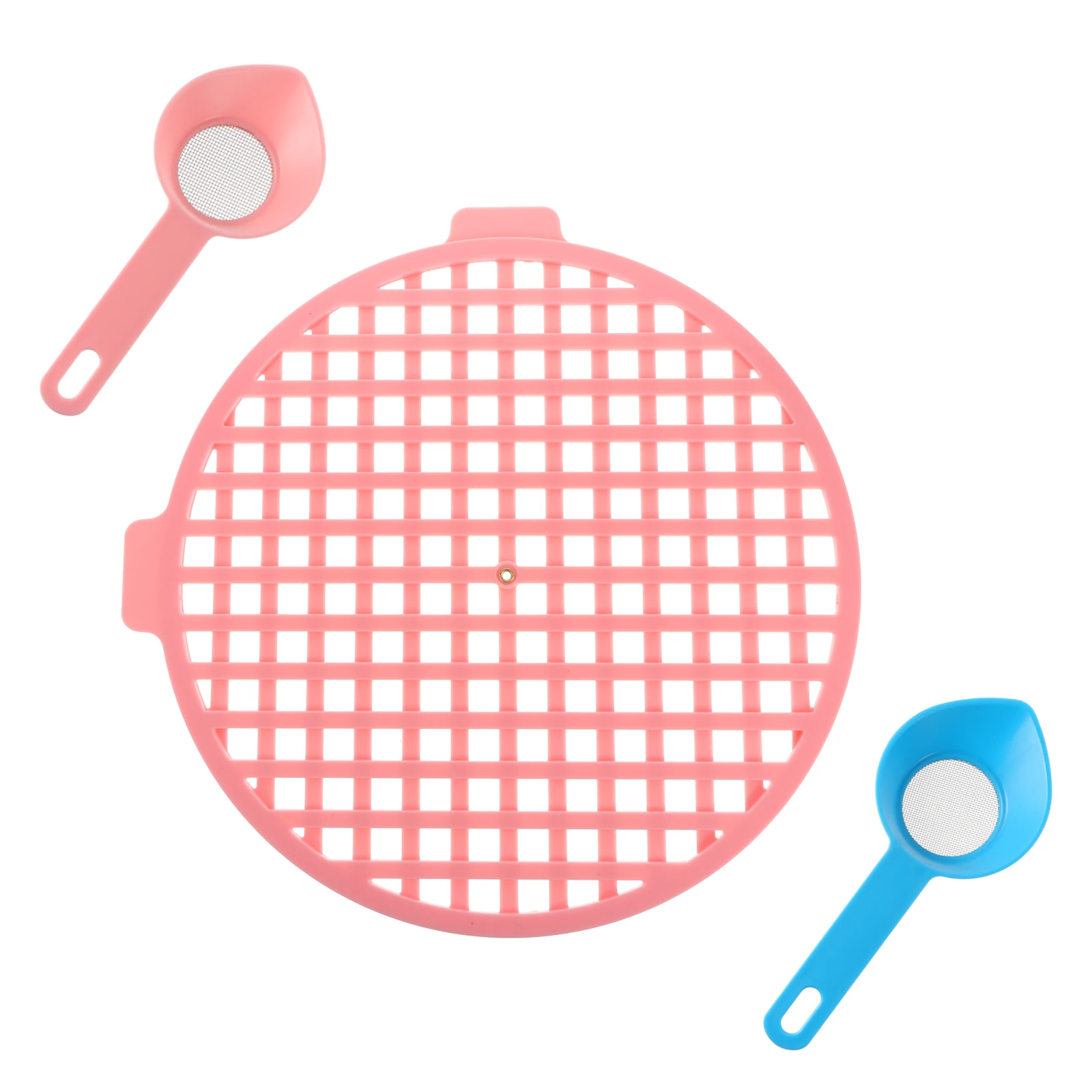 

1 set Powder Sieve Set Baking Filter Flour Strainer Cake Colander Tools Plastic Kitchen Sifting Dusting Confectioners Sugar Home