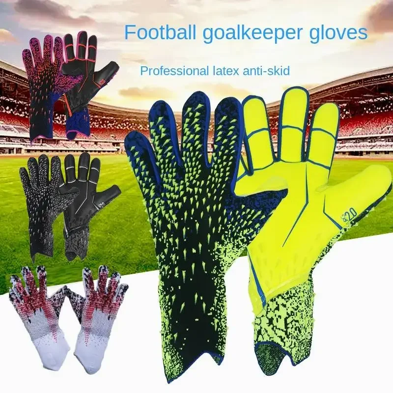 Guantes de portero profesionales para adultos y niños, protección gruesa de látex para fútbol, deportes de Fútbol