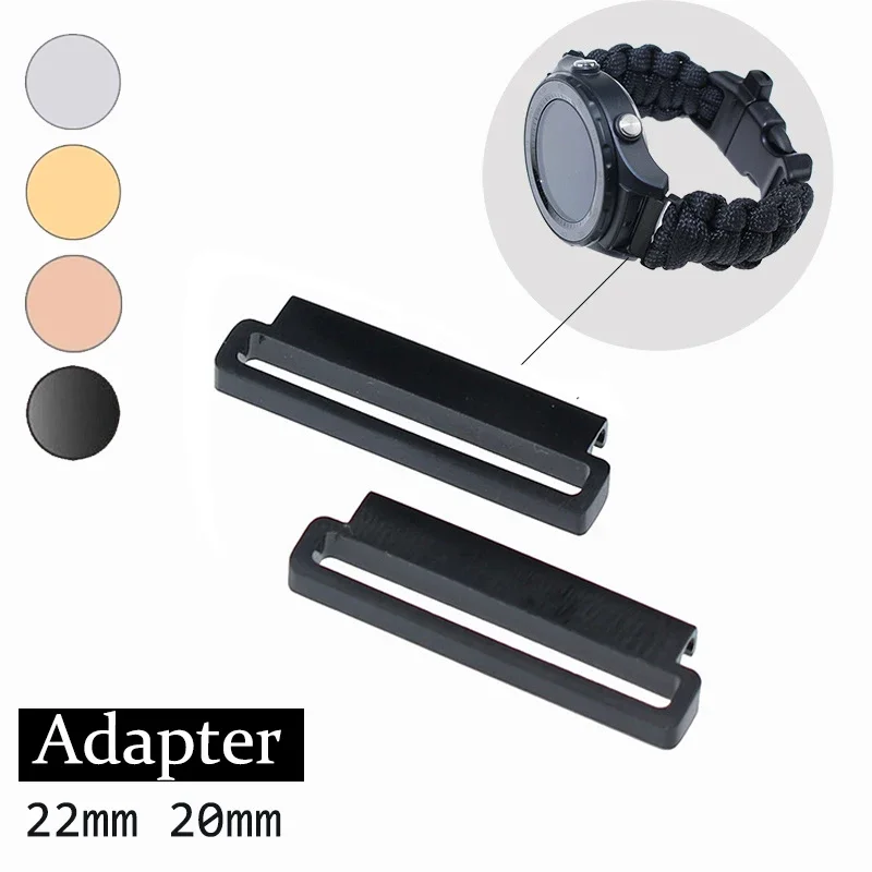 2pc Connector Parts 22mm 20mm  Wrist Watch Band Adapter Connector for Huawei Samsung Smartwatch Belt