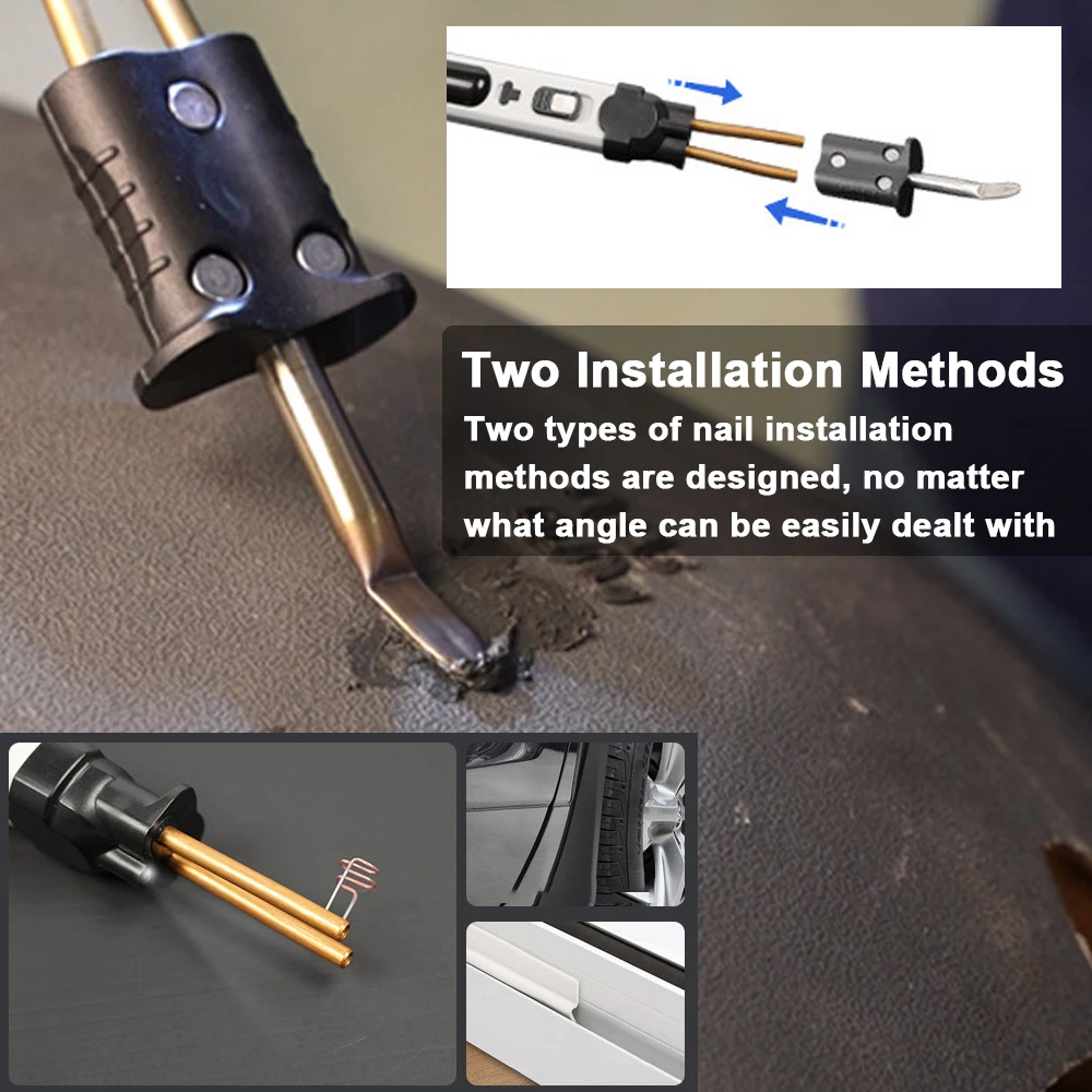 

Portable Handheld Plastics Welding Machine with Thermal Cutting Hot Stapler - Panel & Hole Repair Kit w/LED Light