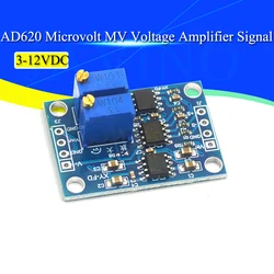 AD620 Microvolt MV amplificatore di tensione scheda modulo strumentazione segnale 3-12VDC nuovo arrivo