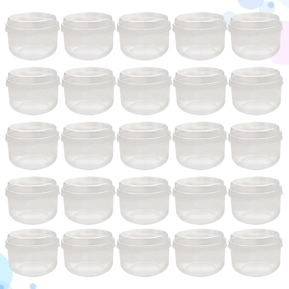 50 Sets Chubby Pudding Cups Mini Dessert Reusable Condiment Containers With Lids for Baking Beaker