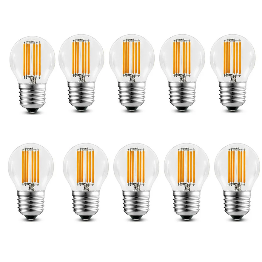 

Retro LED Filament Light E14 E27 G45 Globe Bulb 4W 8W 12W Edison Vintage Ampoule Lamp 220V Chandelier Indoor Lighting