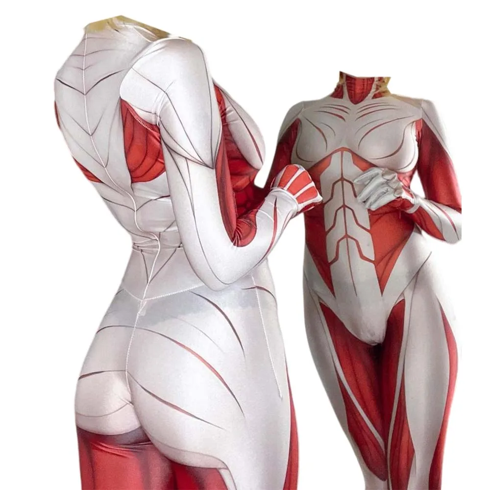 

Adults Halloween Female Attack on Titan Cosplay Costumes Annie Leonhart Superhero Zentai Suit Bodysuit Woman Party Jumpsuits