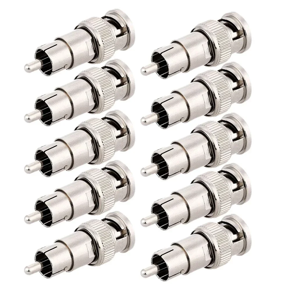 ESCAM 10 قطعة بالجملة BNC ذكر إلى RCA أنثى اقناع كابلات الموصلات محول F/M زوجين ل CCTV كاميرا مراقبة نظام عدة