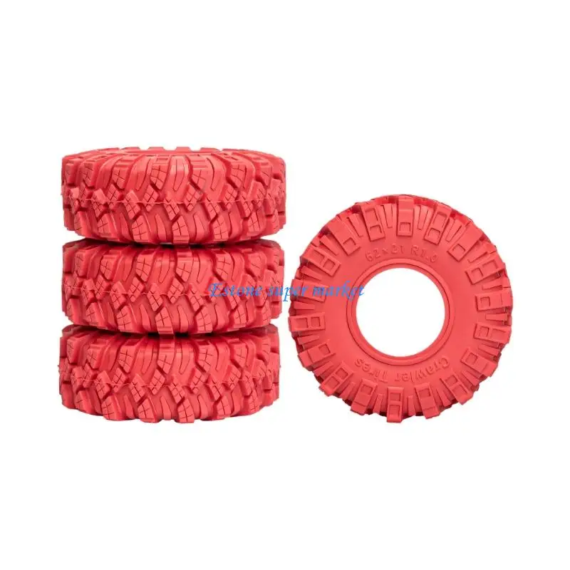 090B Deep Toy Truck Tires 1.0 Inch Rubber Tire Set of 4 for 1/18 Crawlers Replacement and Repair Projects Use Daily