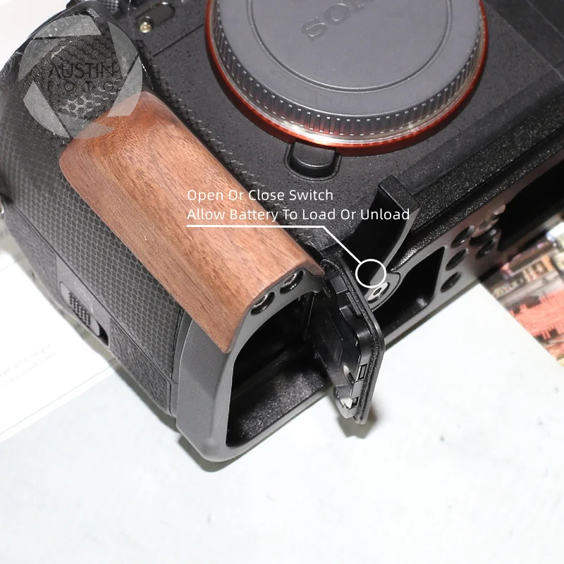 A7R5 A7M4 a7IV Hand Grip Wood Bracket For Sony A7M4 A7IV Quick Release L Plate