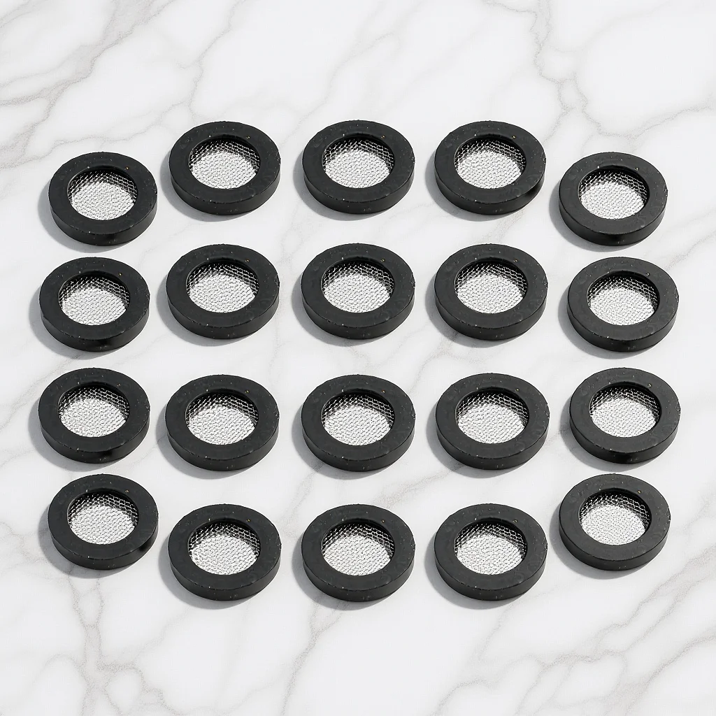

20Pcs Rubber Gasket Stainless Steel Mesh Filter Valve Hose Seal Faucet Replacement Sink Strainer Shower Head Screen Washer
