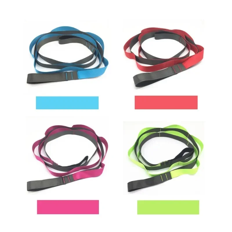 Sports Fitness Nylon Yoga Rally Band Resistance Multi-Cycle Elastic Stretch Rope Yoga Band Tension Band Pilates