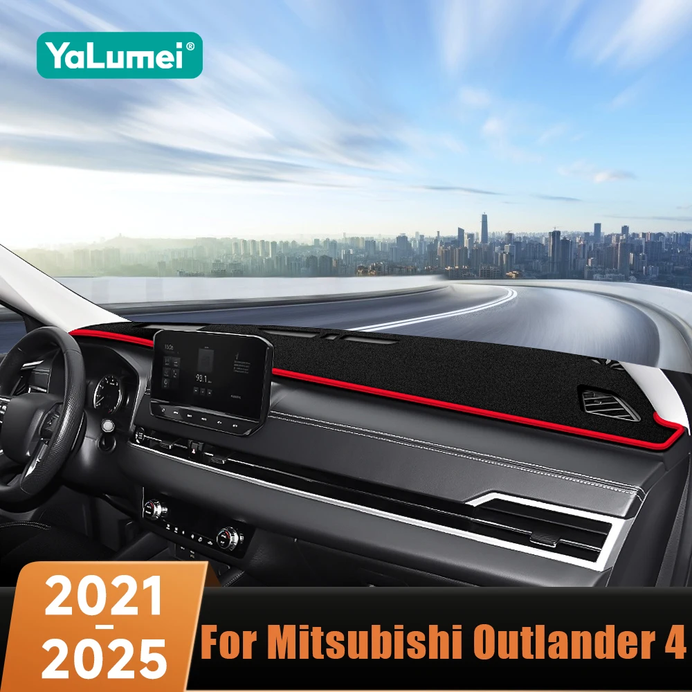 Auto Dashboard Covers Vermijd Licht Pad Zonnescherm Anti-Uv Tapijten Antislipmat Voor Mitsubishi Outlander 4GM GN PHEV 2022 2023 2024